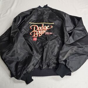 Dodge Boys Have More Fun Vintage 80's Satin Trucker Jacket Charger Ram Large